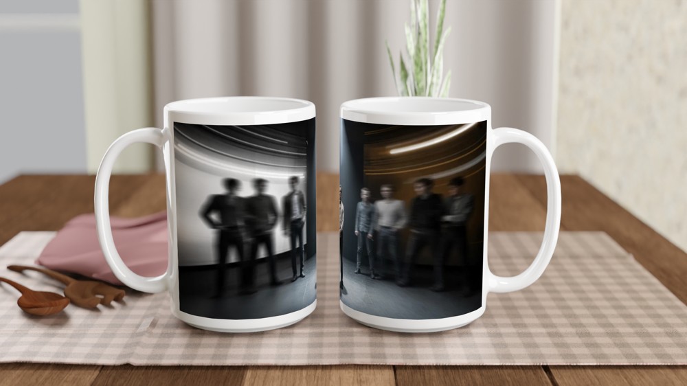 Man in Spotlight with Motion Blur Figures Dramatic Art — view 2