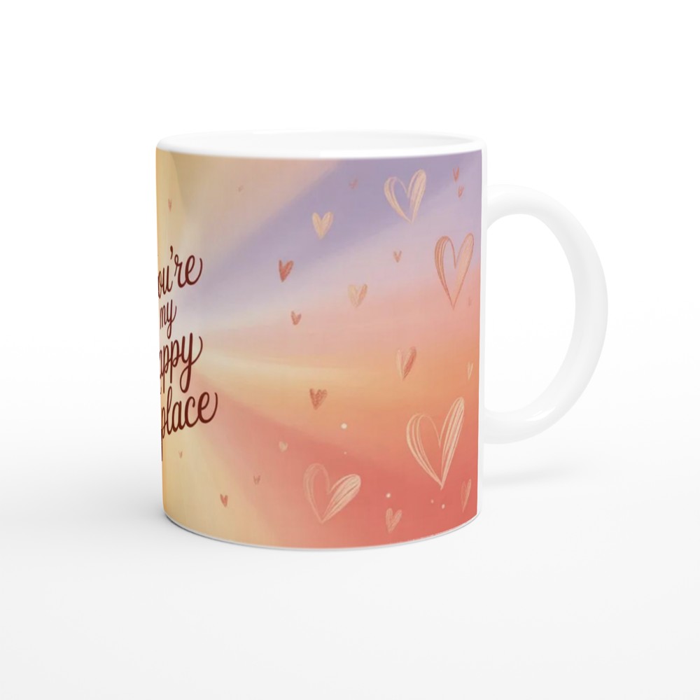 You're My Happy Place Mug | Romantic Valentine's Day Gift | Anniversary Present for Husband or Wife | Cute Positivity Mug for Best Friend — view 12