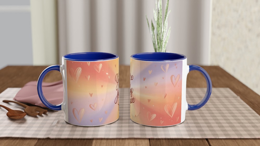 You're My Happy Place Mug | Romantic Valentine's Day Gift | Anniversary Present for Husband or Wife | Cute Positivity Mug for Best Friend — view 4