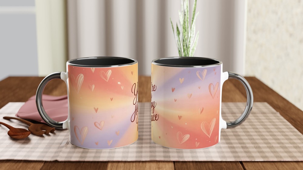 You're My Happy Place Mug | Romantic Valentine's Day Gift | Anniversary Present for Husband or Wife | Cute Positivity Mug for Best Friend — view 9