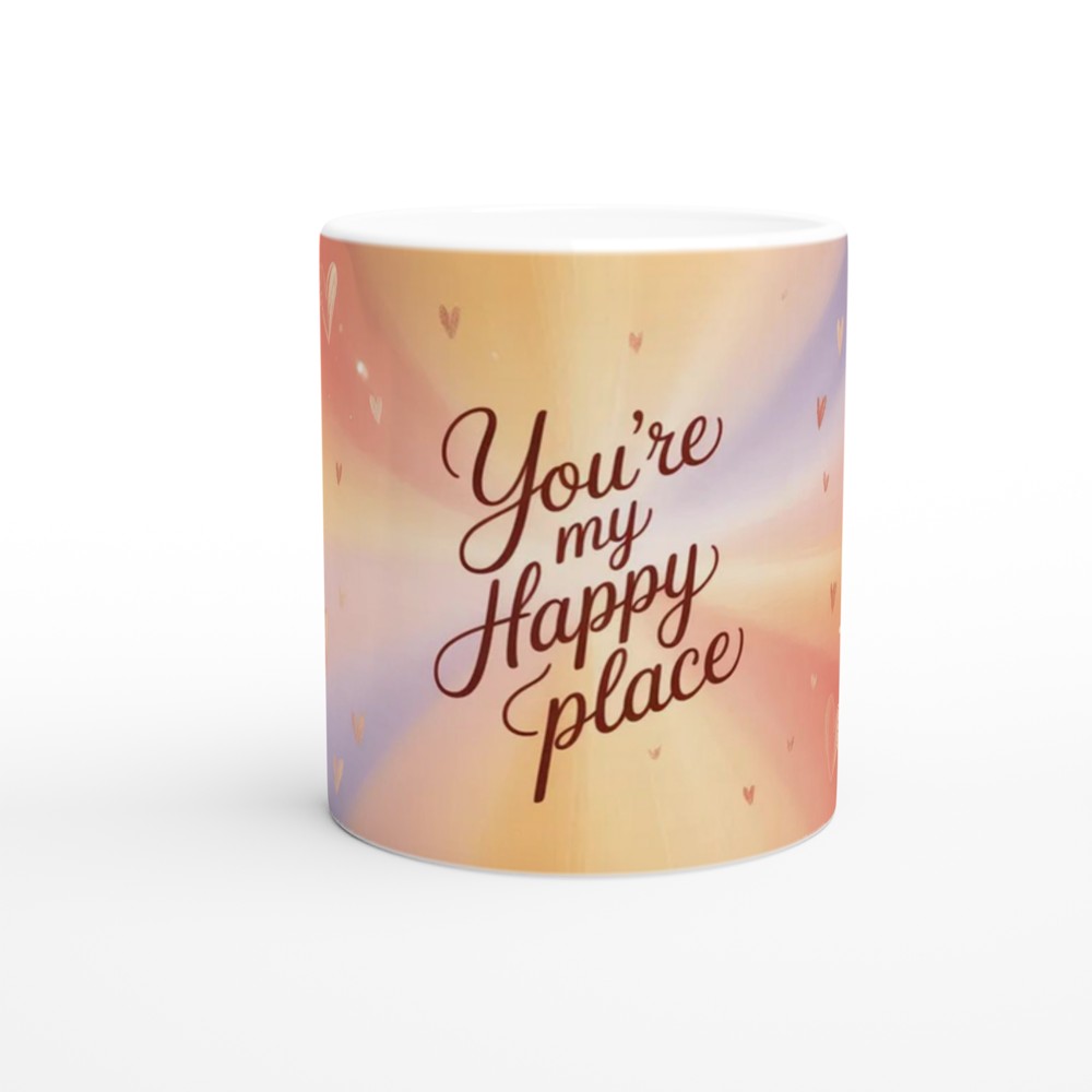 You're My Happy Place Mug | Romantic Valentine's Day Gift | Anniversary Present for Husband or Wife | Cute Positivity Mug for Best Friend — view 11