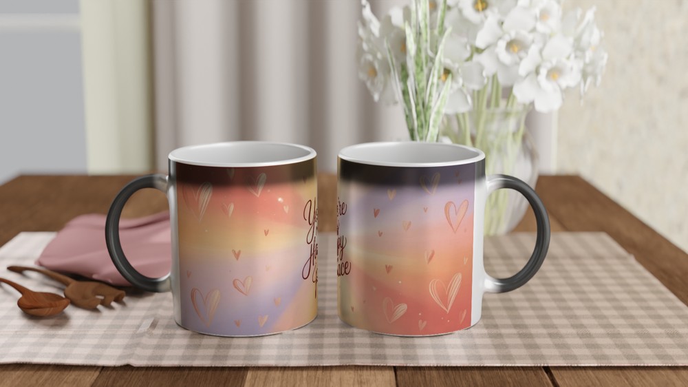 You're My Happy Place Mug | Romantic Valentine's Day Gift | Anniversary Present for Husband or Wife | Cute Positivity Mug for Best Friend — view 3