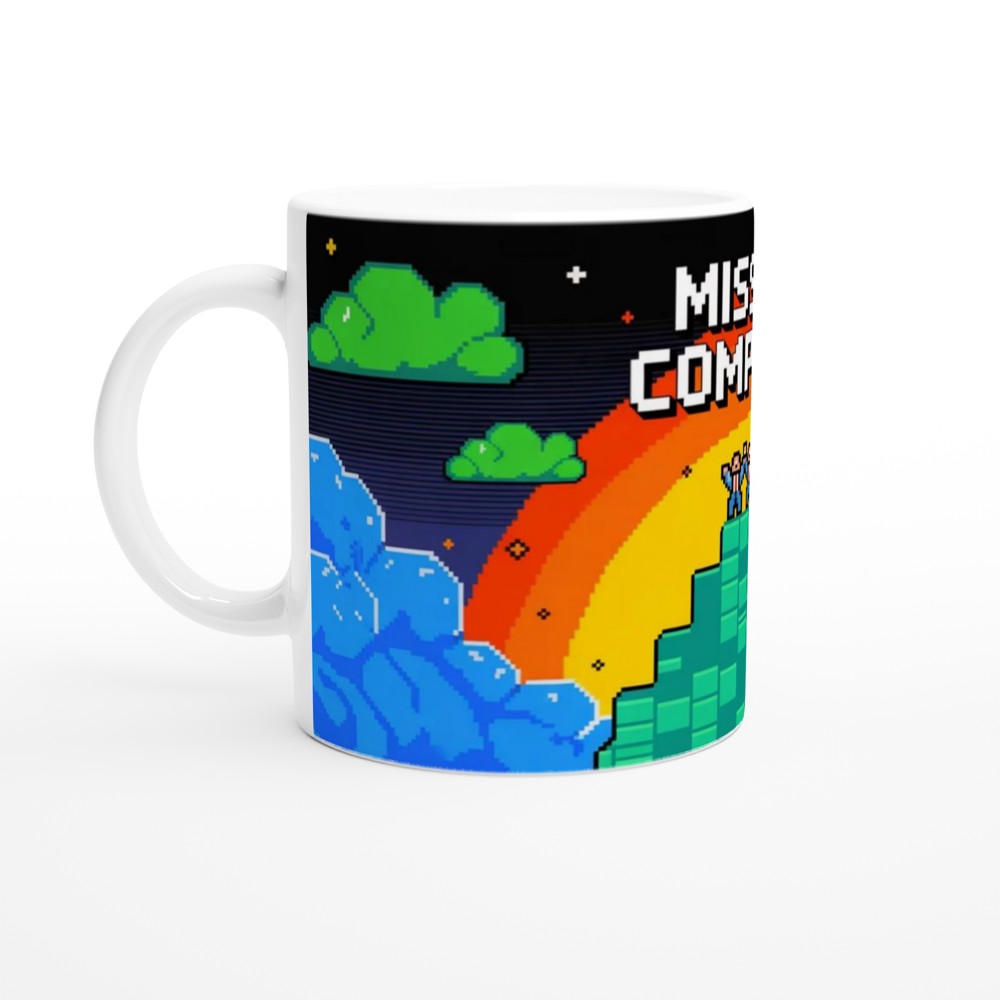 Mission Complete Faith +1000 Retro Pixel Art Christian Mug — view 10