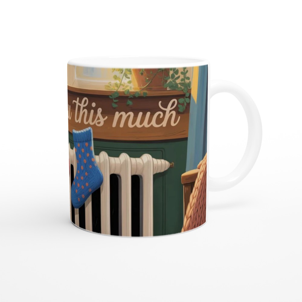 I Love You This Much Mug | Romantic Valentine's Gift | Cosy Anniversary Present for Couples | Cute Hand-Drawn Tea Cup — view 12