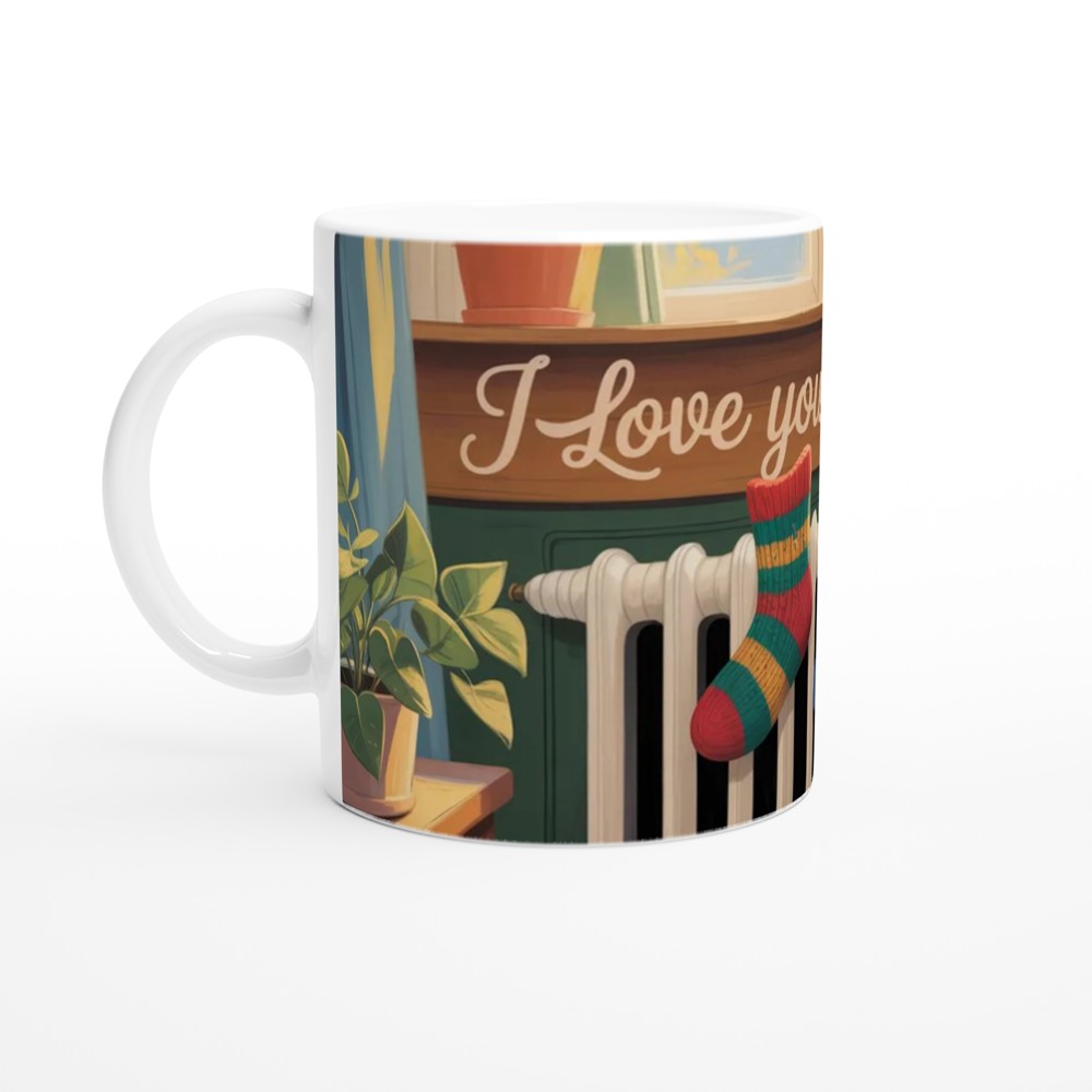 I Love You This Much Mug | Romantic Valentine's Gift | Cosy Anniversary Present for Couples | Cute Hand-Drawn Tea Cup — view 10