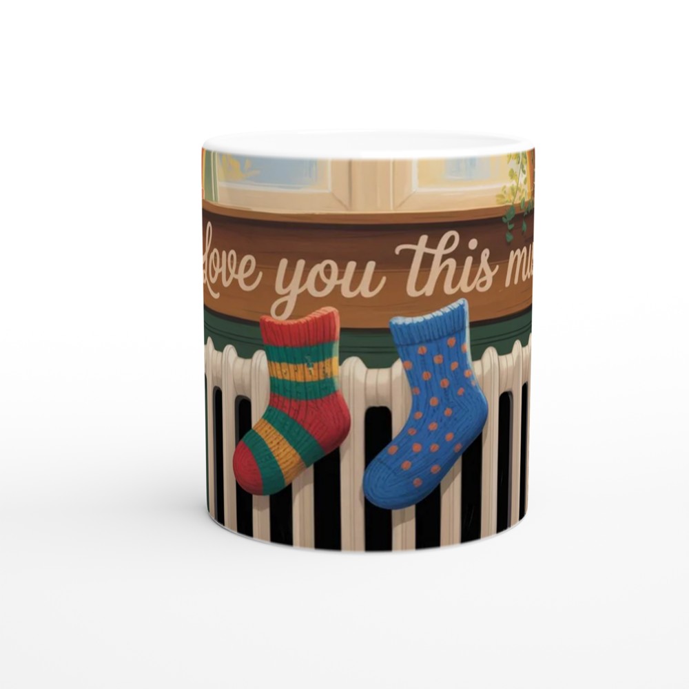 I Love You This Much Mug | Romantic Valentine's Gift | Cosy Anniversary Present for Couples | Cute Hand-Drawn Tea Cup — view 11