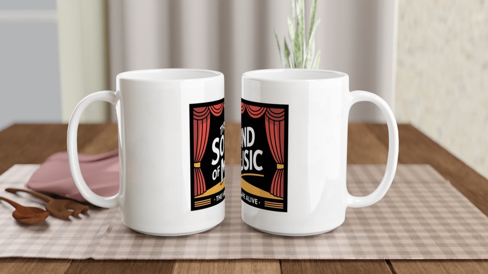 Sound of Music Mug | The Hills Are Alive Theatre Gift | West End Musical Mug for Her | Theatre Lover Birthday Present — view 2