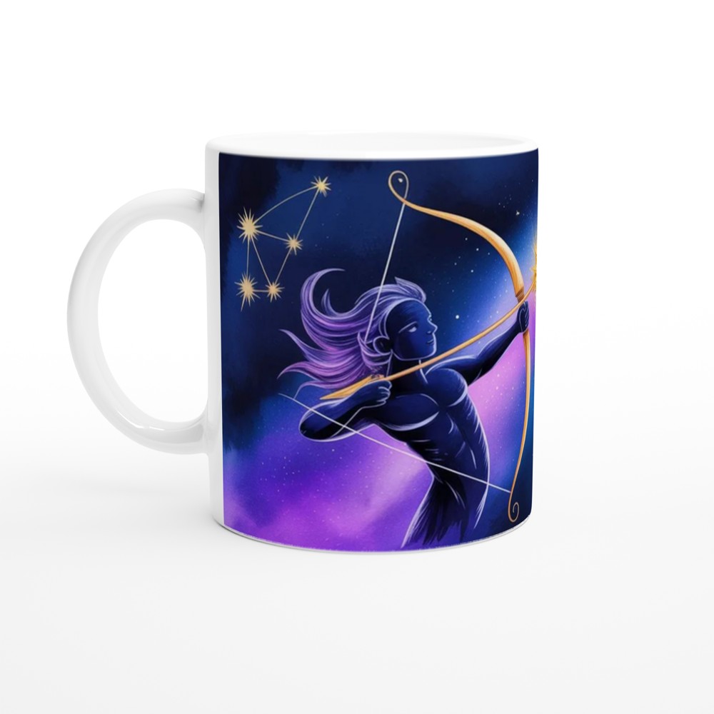 Sagittarius Mug | Zodiac Star Sign Gift | Watercolour Archer Constellation Mug | Astrology Birthday Present for Her or Him — view 10