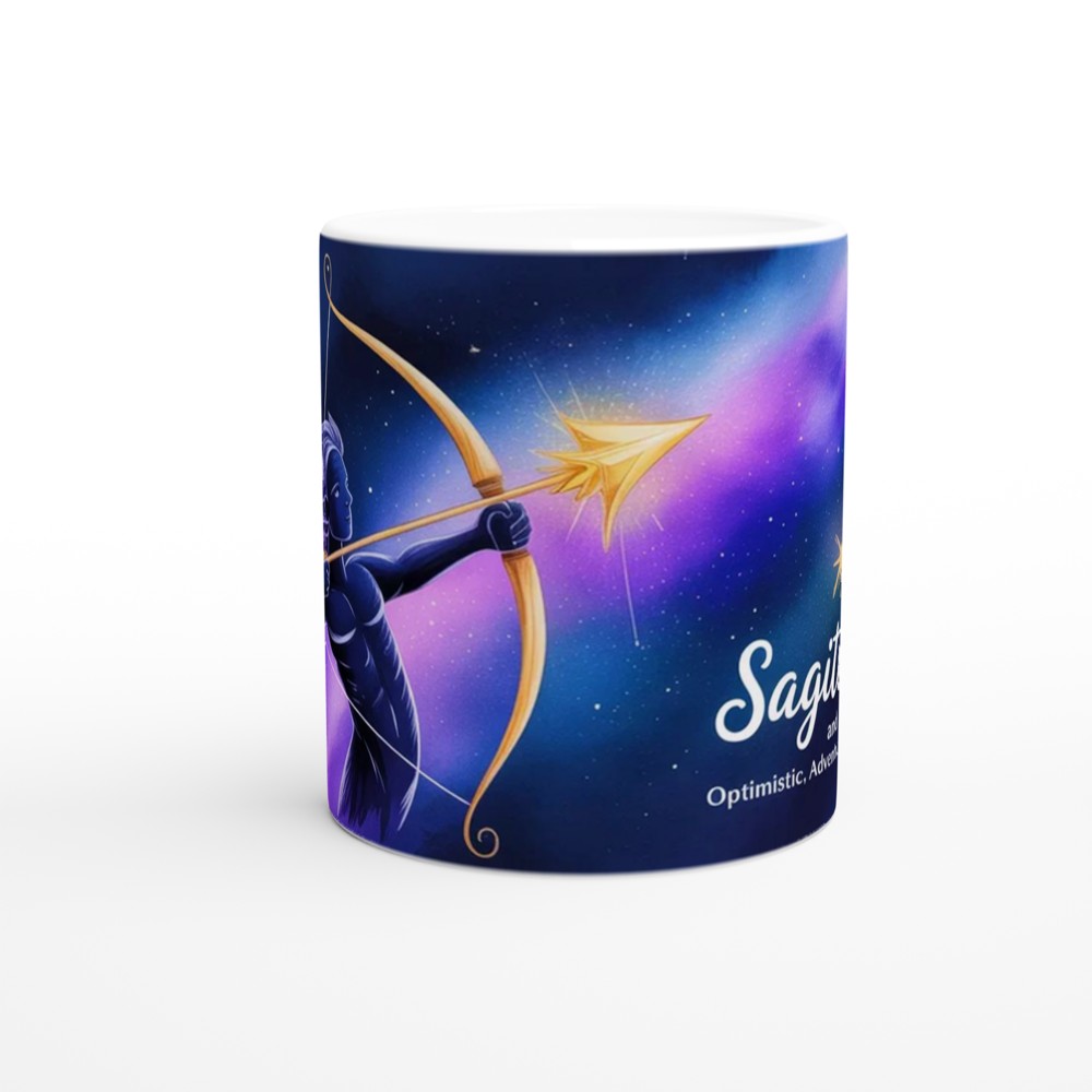 Sagittarius Mug | Zodiac Star Sign Gift | Watercolour Archer Constellation Mug | Astrology Birthday Present for Her or Him — view 11
