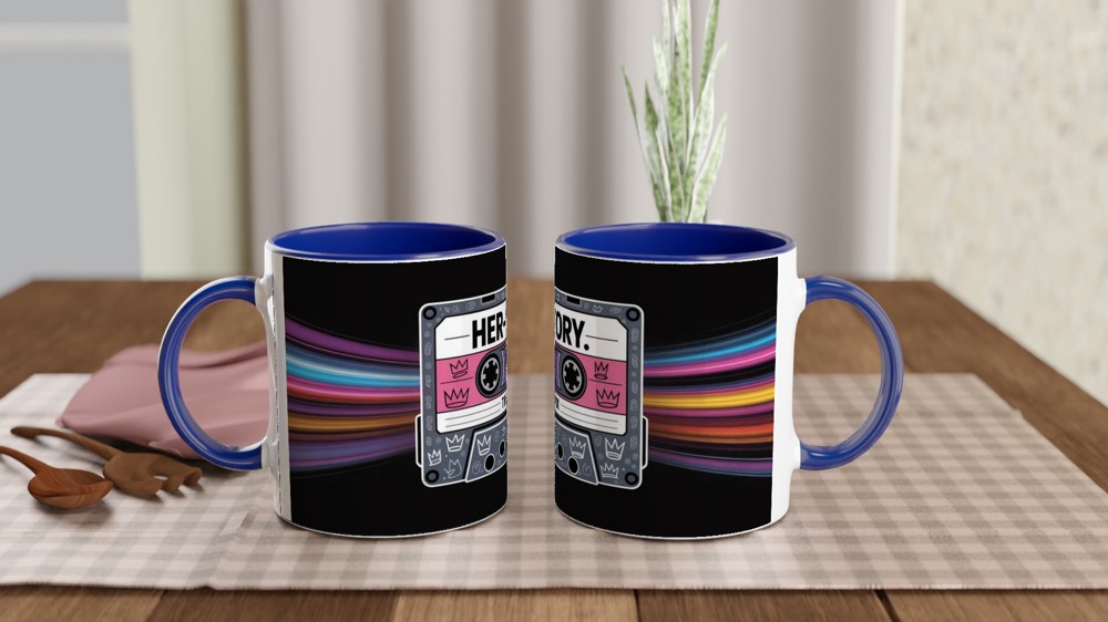 Six the Musical Mug | Her-story Mixtape Design | Musical Theatre Gift | West End Theatre Lover Present — view 4