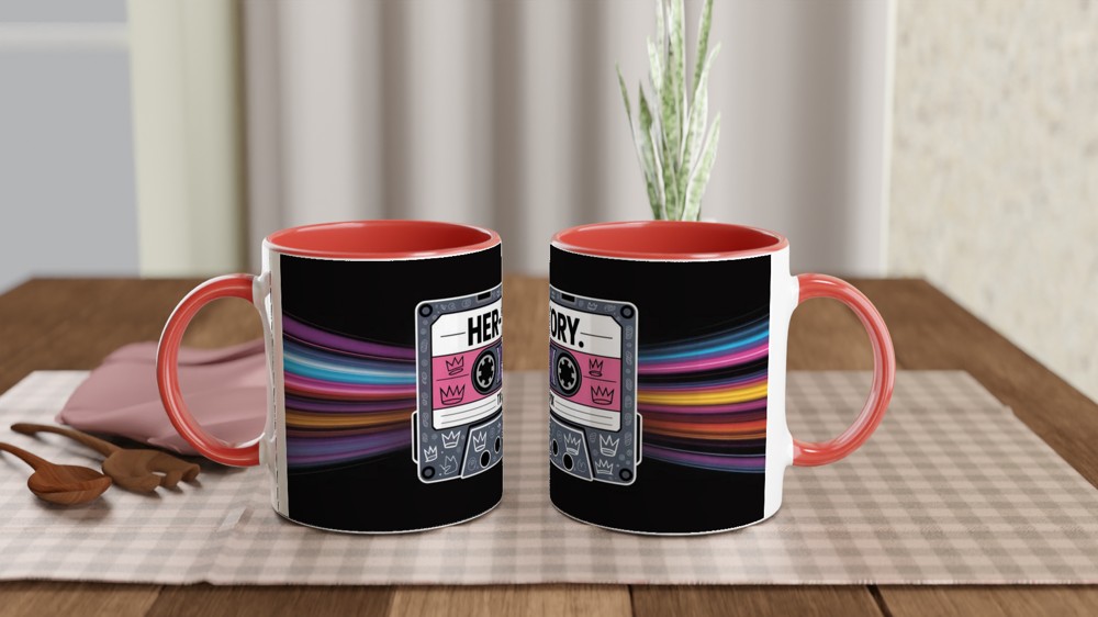 Six the Musical Mug | Her-story Mixtape Design | Musical Theatre Gift | West End Theatre Lover Present — view 7