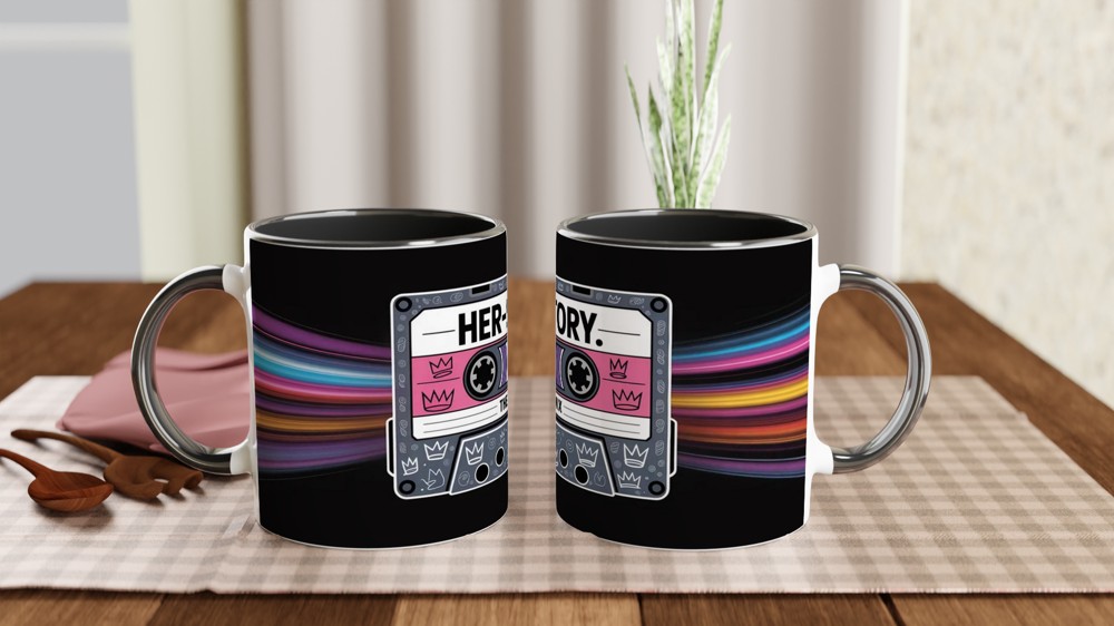 Six the Musical Mug | Her-story Mixtape Design | Musical Theatre Gift | West End Theatre Lover Present — view 9