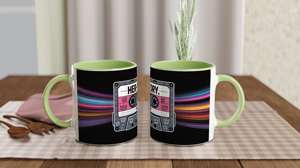 Six the Musical Mug | Her-story Mixtape Design | Musical Theatre Gift | West End Theatre Lover Present — view 5