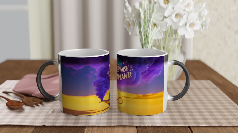 Aladdin Mug | Your Wish Is My Command Quote | Musical Theatre Gift | Genie Lamp Present — view 3