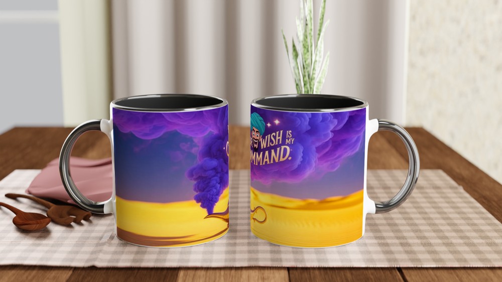 Aladdin Mug | Your Wish Is My Command Quote | Musical Theatre Gift | Genie Lamp Present — view 9