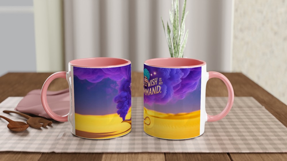 Aladdin Mug | Your Wish Is My Command Quote | Musical Theatre Gift | Genie Lamp Present — view 6