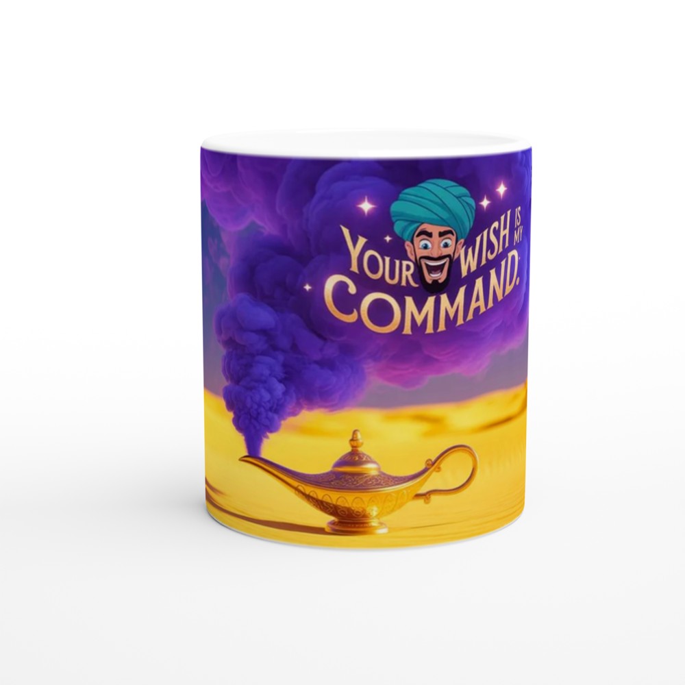 Aladdin Mug | Your Wish Is My Command Quote | Musical Theatre Gift | Genie Lamp Present — view 11