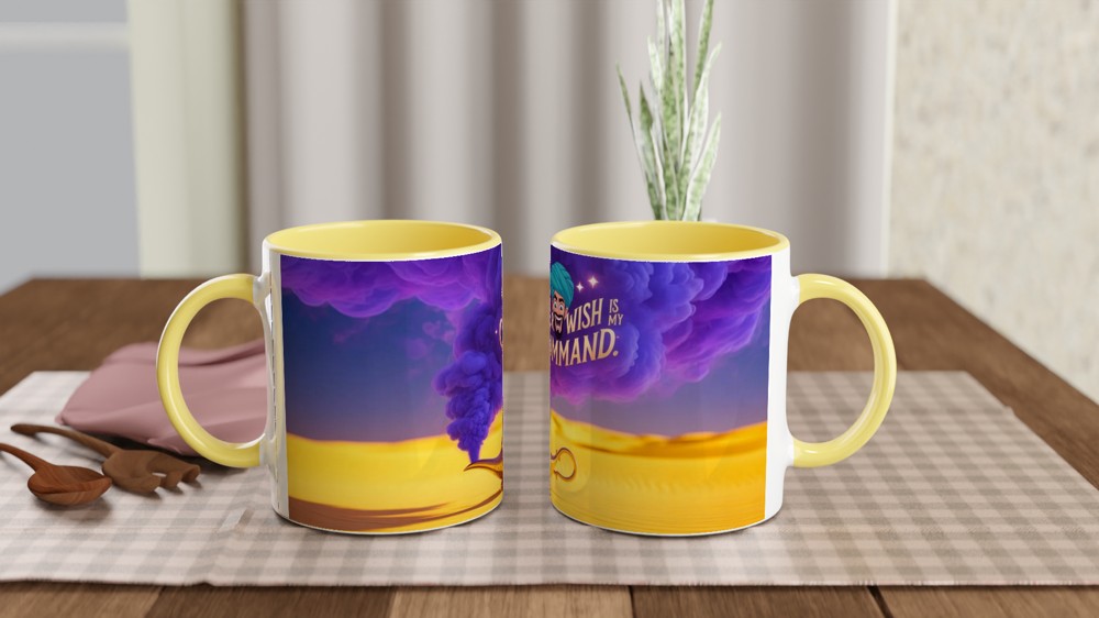 Aladdin Mug | Your Wish Is My Command Quote | Musical Theatre Gift | Genie Lamp Present — view 8