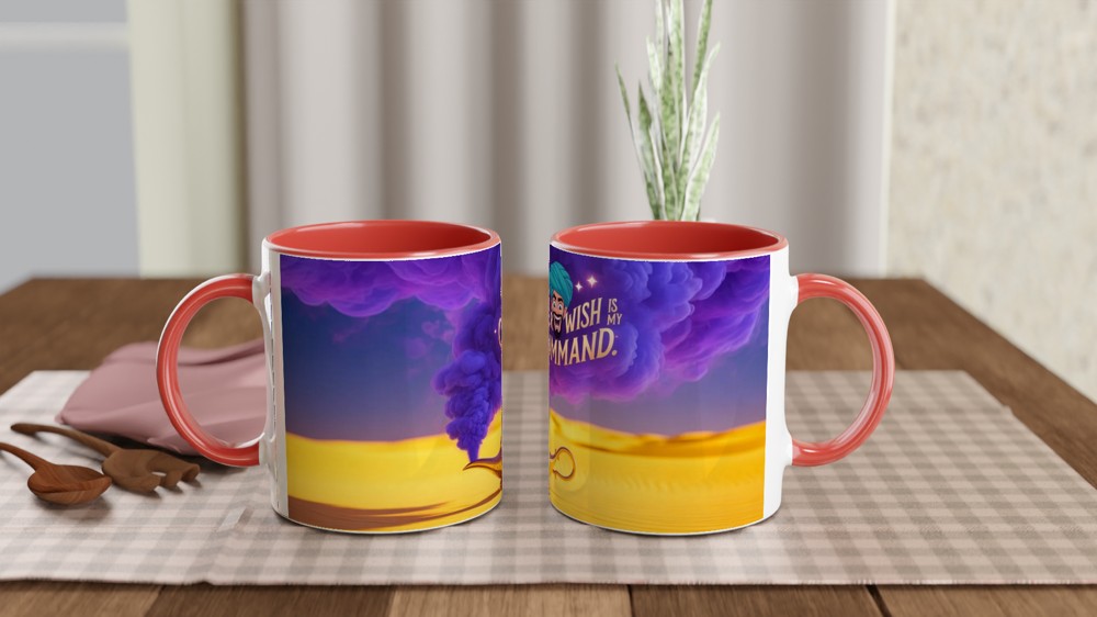 Aladdin Mug | Your Wish Is My Command Quote | Musical Theatre Gift | Genie Lamp Present — view 7