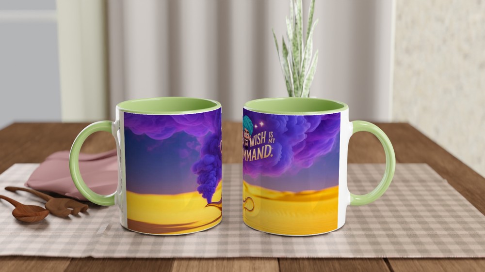 Aladdin Mug | Your Wish Is My Command Quote | Musical Theatre Gift | Genie Lamp Present — view 5