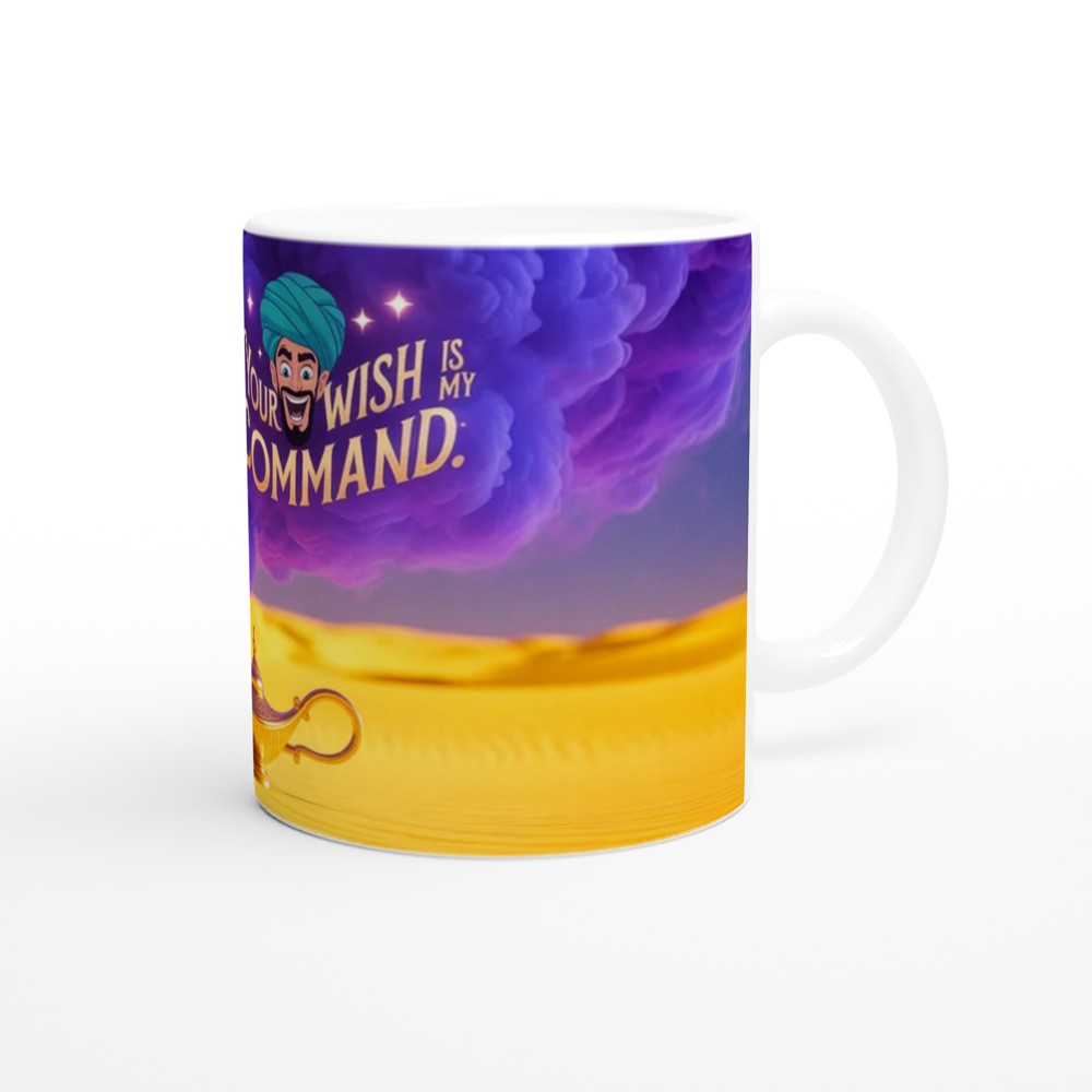 Aladdin Mug | Your Wish Is My Command Quote | Musical Theatre Gift | Genie Lamp Present — view 12