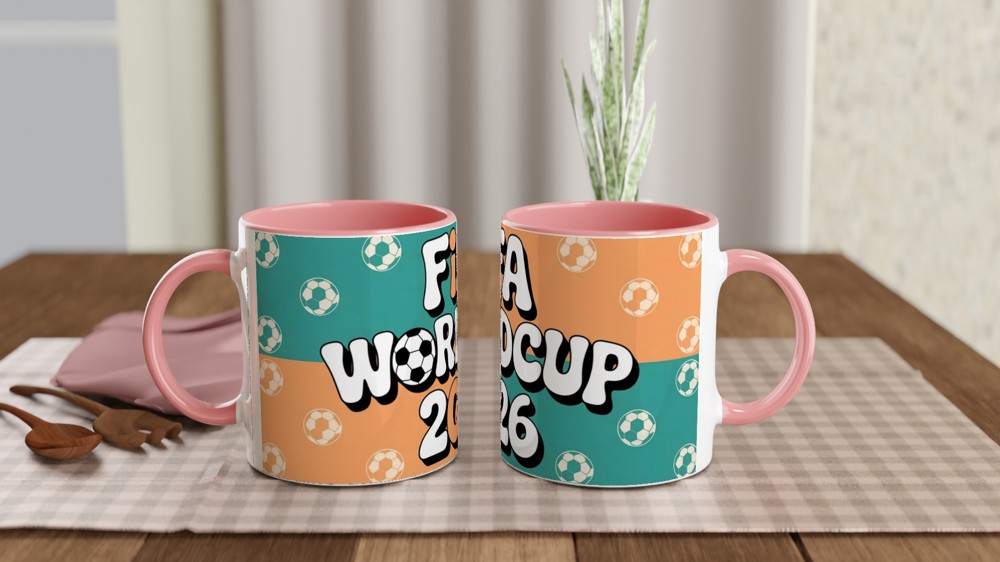 Retro Football Mug | 2026 Tournament Gift | 1970s Style Soccer Cup Present | Birthday Gift for Him Dad Best Friend — view 6