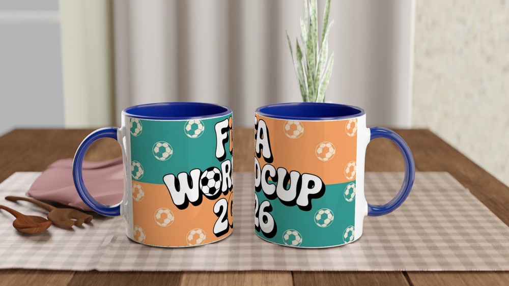 Retro Football Mug | 2026 Tournament Gift | 1970s Style Soccer Cup Present | Birthday Gift for Him Dad Best Friend — view 4