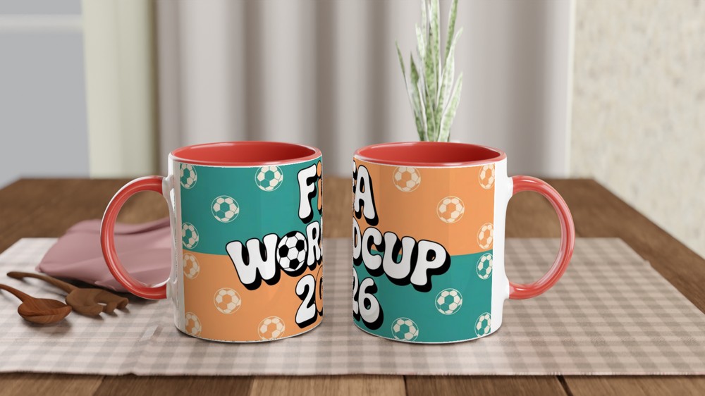 Retro Football Mug | 2026 Tournament Gift | 1970s Style Soccer Cup Present | Birthday Gift for Him Dad Best Friend — view 7