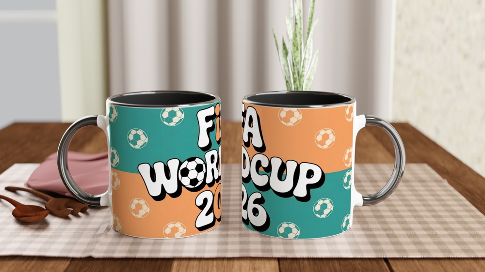 Retro Football Mug | 2026 Tournament Gift | 1970s Style Soccer Cup Present | Birthday Gift for Him Dad Best Friend — view 9