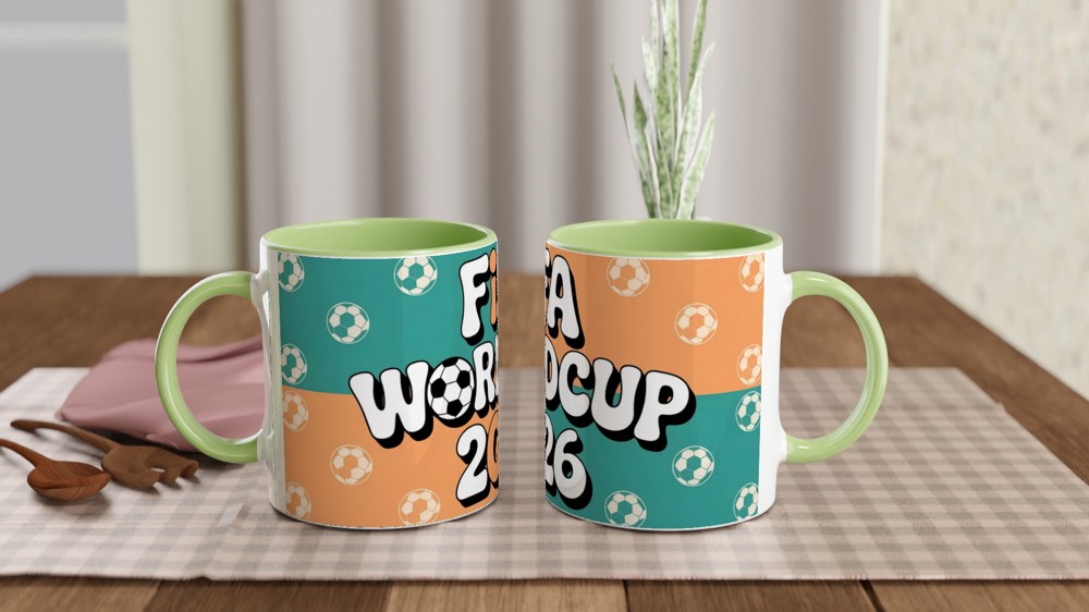 Retro Football Mug | 2026 Tournament Gift | 1970s Style Soccer Cup Present | Birthday Gift for Him Dad Best Friend — view 5