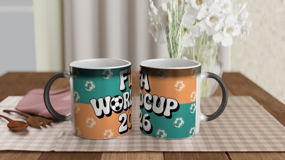 Retro Football Mug | 2026 Tournament Gift | 1970s Style Soccer Cup Present | Birthday Gift for Him Dad Best Friend — view 3