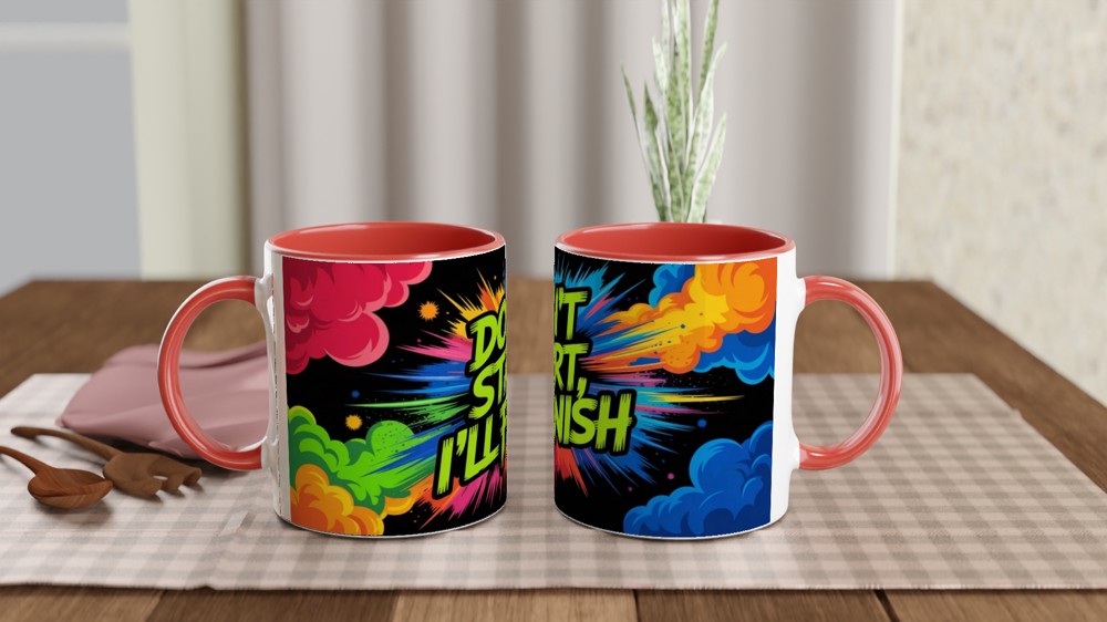 Don't Start I'll Finish - Comic Pop Art Mug — view 7