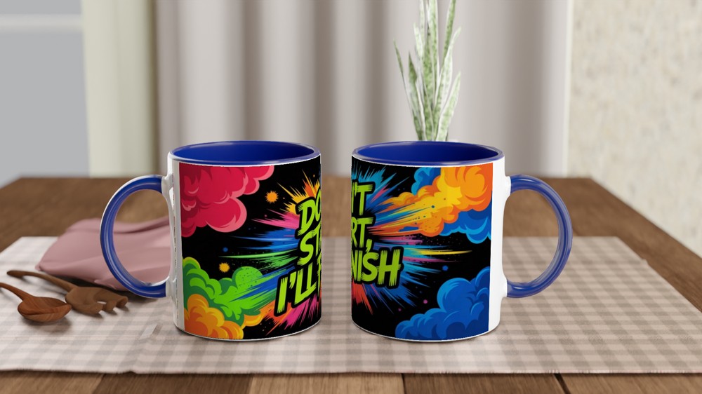 Don't Start I'll Finish - Comic Pop Art Mug — view 4