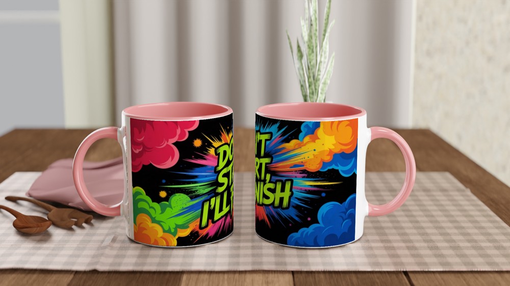 Don't Start I'll Finish - Comic Pop Art Mug — view 6
