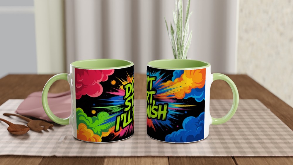 Don't Start I'll Finish - Comic Pop Art Mug — view 5