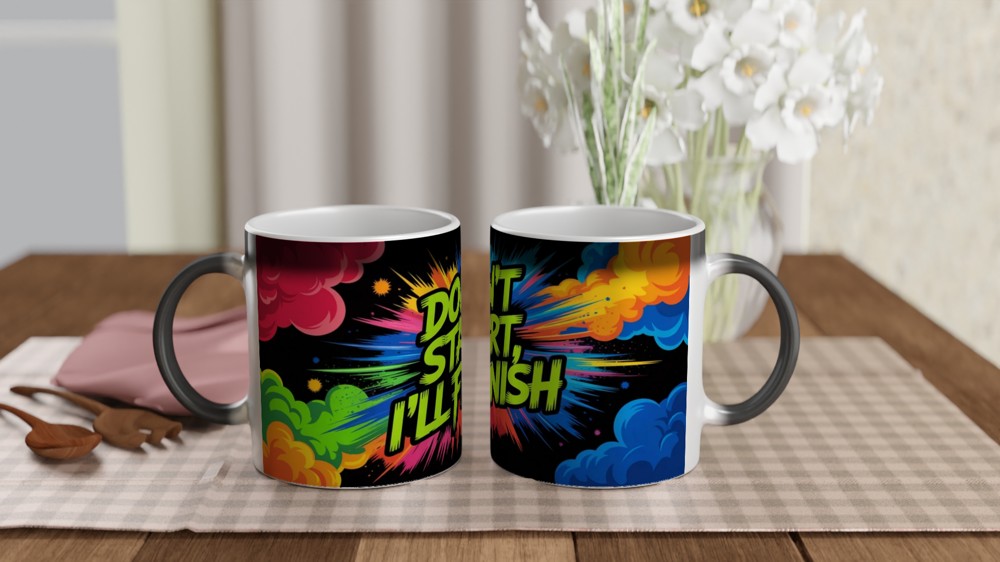 Don't Start I'll Finish - Comic Pop Art Mug — view 3