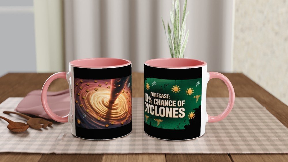 Forecast: 10% Chance of Cyclones - Funny Weather Mug — view 6