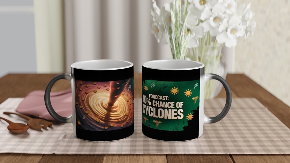 Forecast: 10% Chance of Cyclones - Funny Weather Mug — view 3