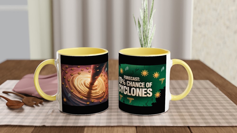 Forecast: 10% Chance of Cyclones - Funny Weather Mug — view 8