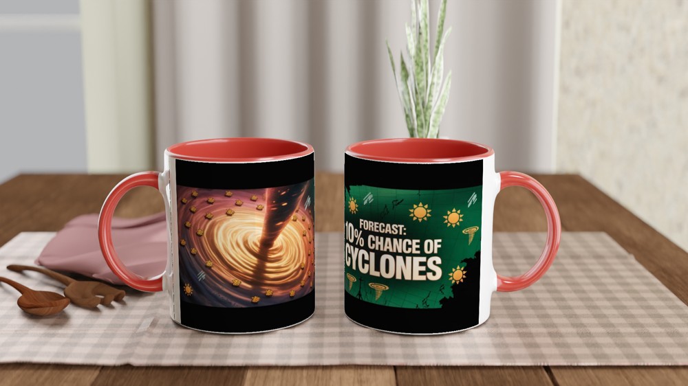 Forecast: 10% Chance of Cyclones - Funny Weather Mug — view 7