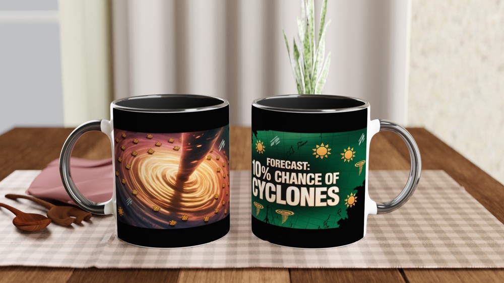 Forecast: 10% Chance of Cyclones - Funny Weather Mug — view 9