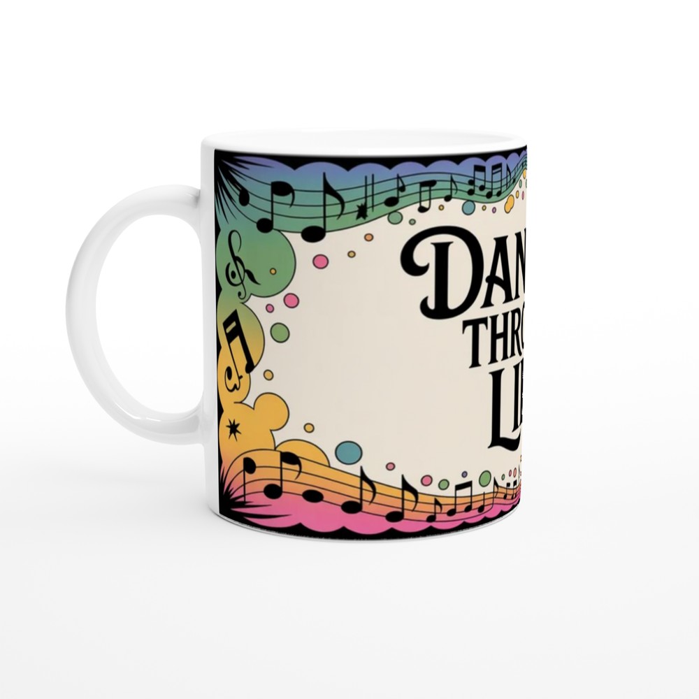 Dancing Through Life Music & Dance Silhouette Mug — view 10