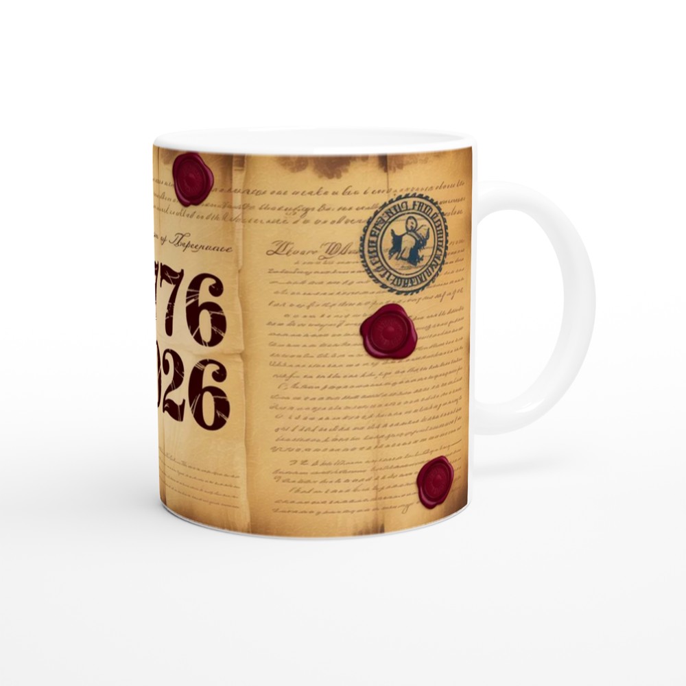 America 250th Anniversary 1776-2026 Vintage Parchment Mug — view 12