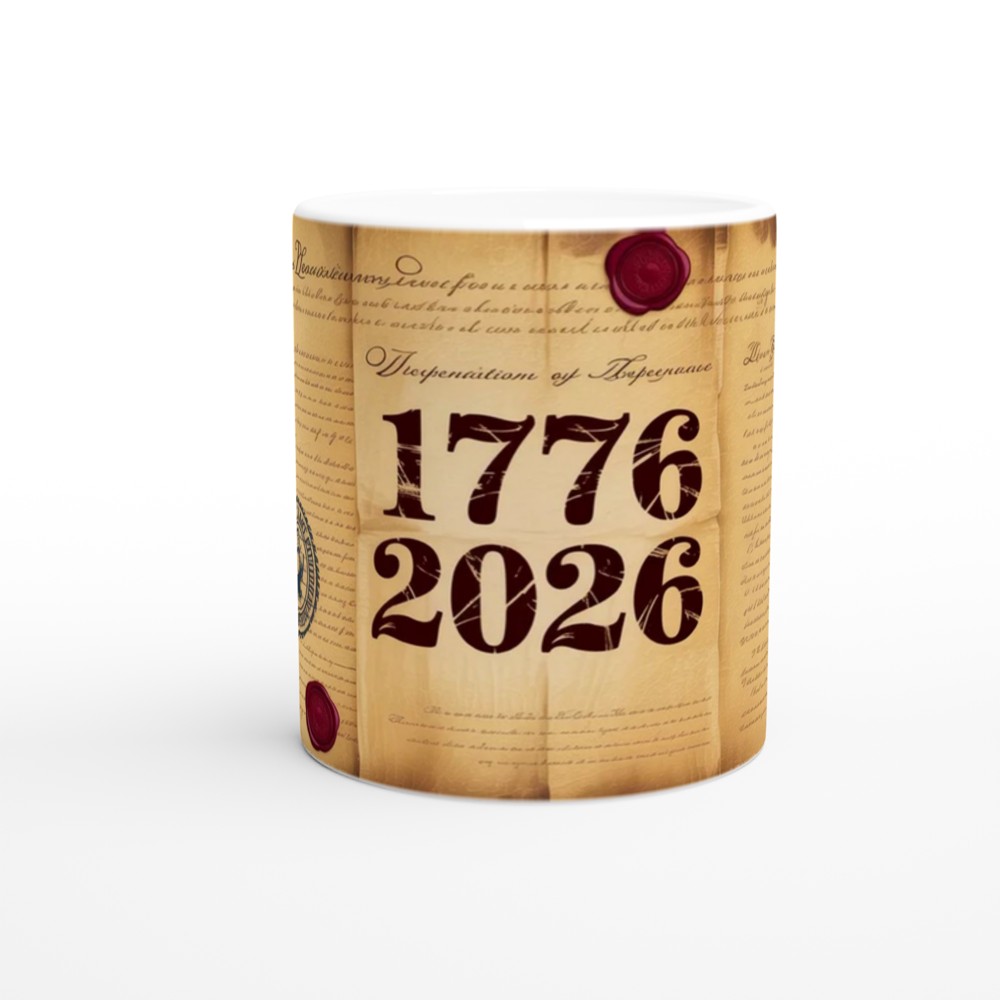 America 250th Anniversary 1776-2026 Vintage Parchment Mug — view 11