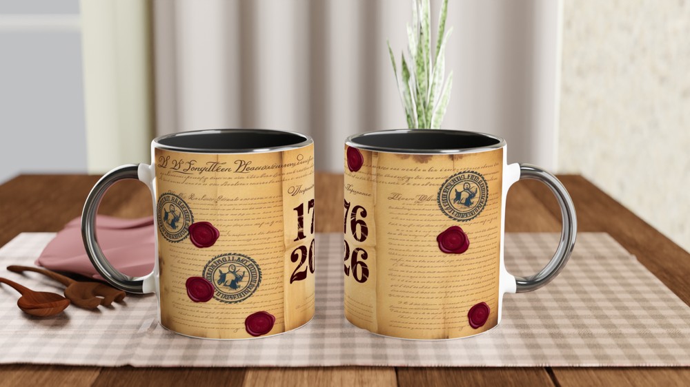 America 250th Anniversary 1776-2026 Vintage Parchment Mug — view 9