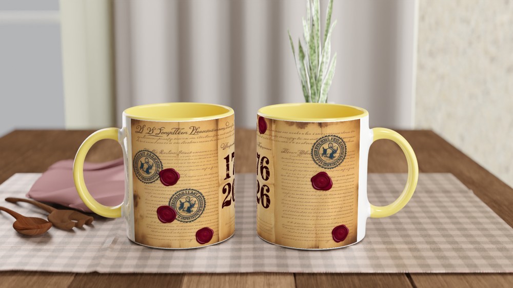America 250th Anniversary 1776-2026 Vintage Parchment Mug — view 8