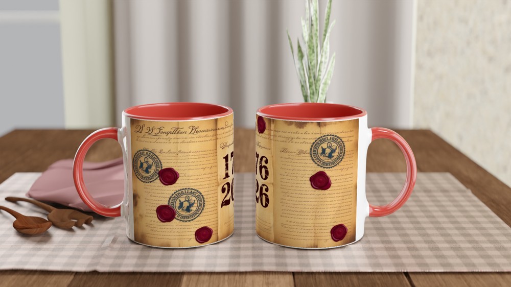 America 250th Anniversary 1776-2026 Vintage Parchment Mug — view 7