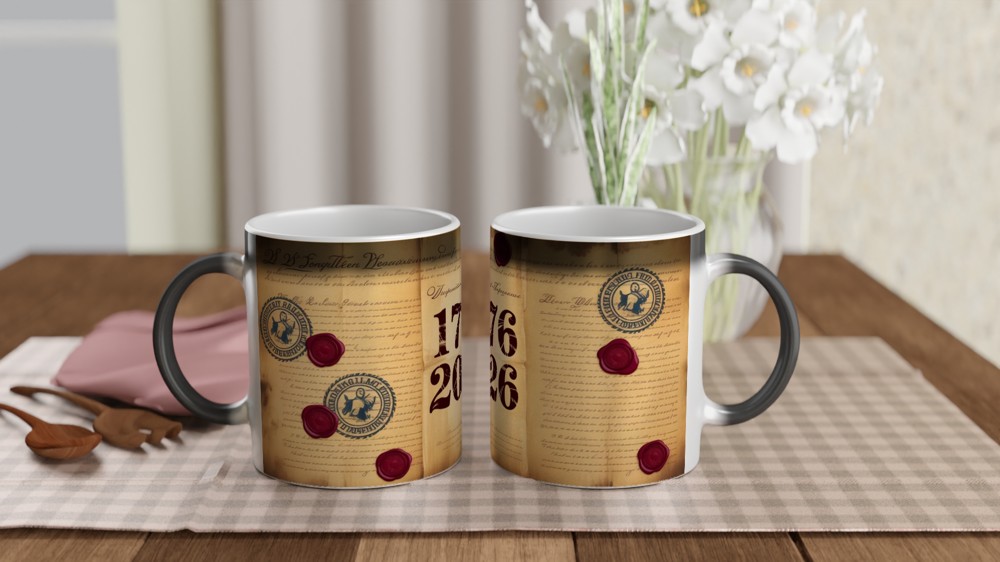 America 250th Anniversary 1776-2026 Vintage Parchment Mug — view 3