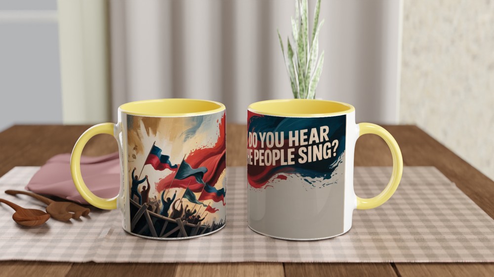 Do You Hear the People Sing Mug | Les Miserables Inspired Gift | Musical Theatre Barricade Mug — view 8