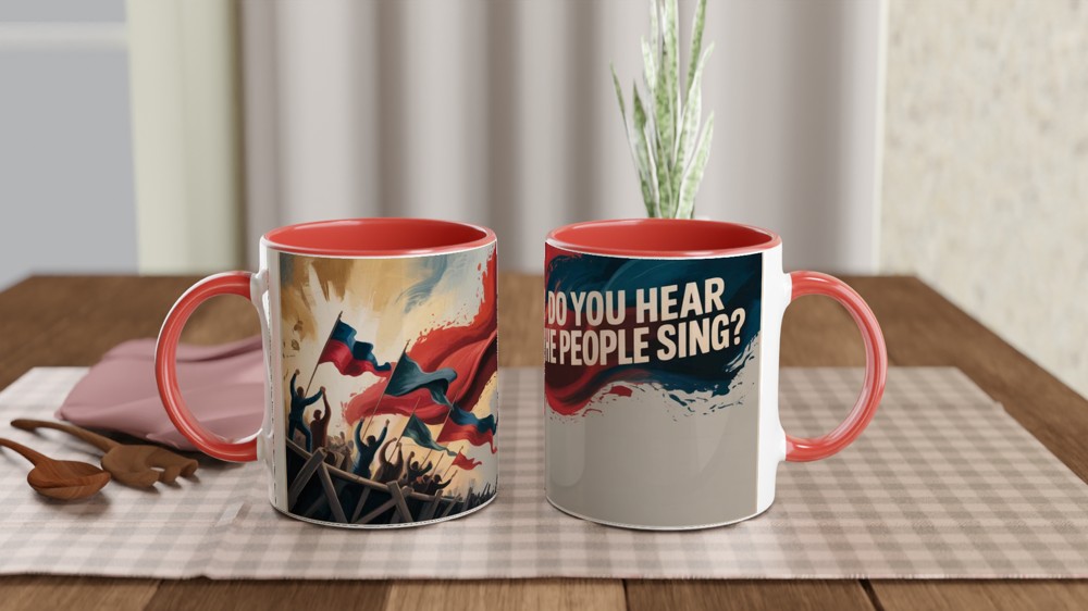 Do You Hear the People Sing Mug | Les Miserables Inspired Gift | Musical Theatre Barricade Mug — view 7